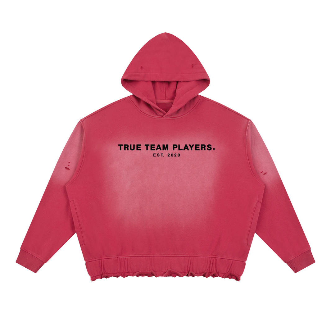 Unisex Sunfade Ripped Boxy Hoodie