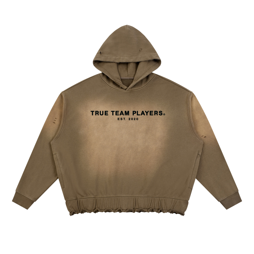 Unisex Sunfade Ripped Boxy Hoodie