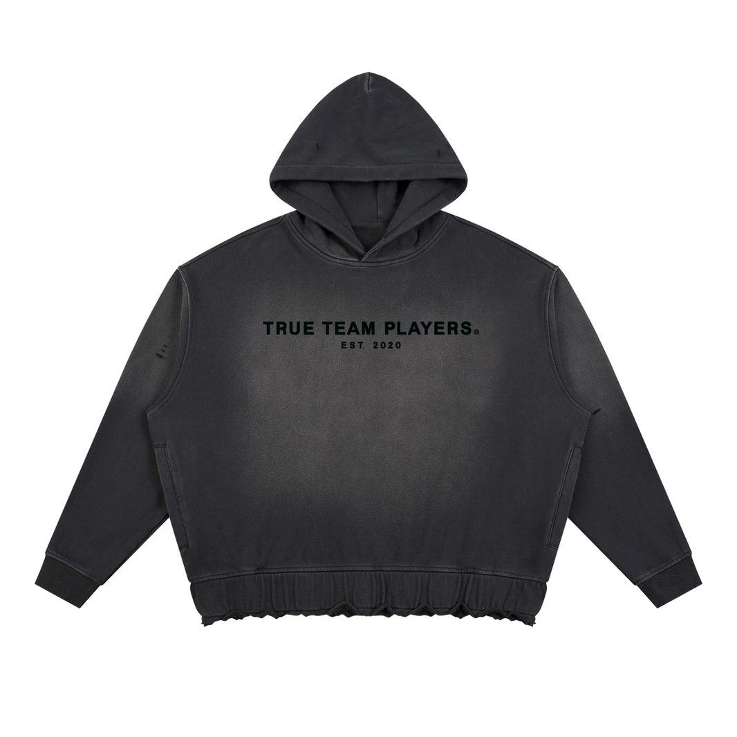 Unisex Sunfade Ripped Boxy Hoodie