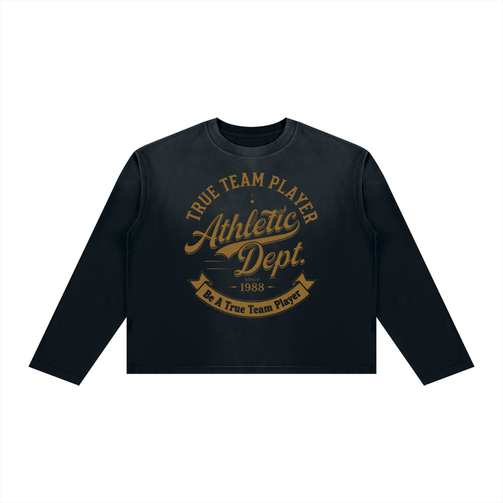 True Team Players Unisex Sunfade Boxy Long Sleeve T-Shirt