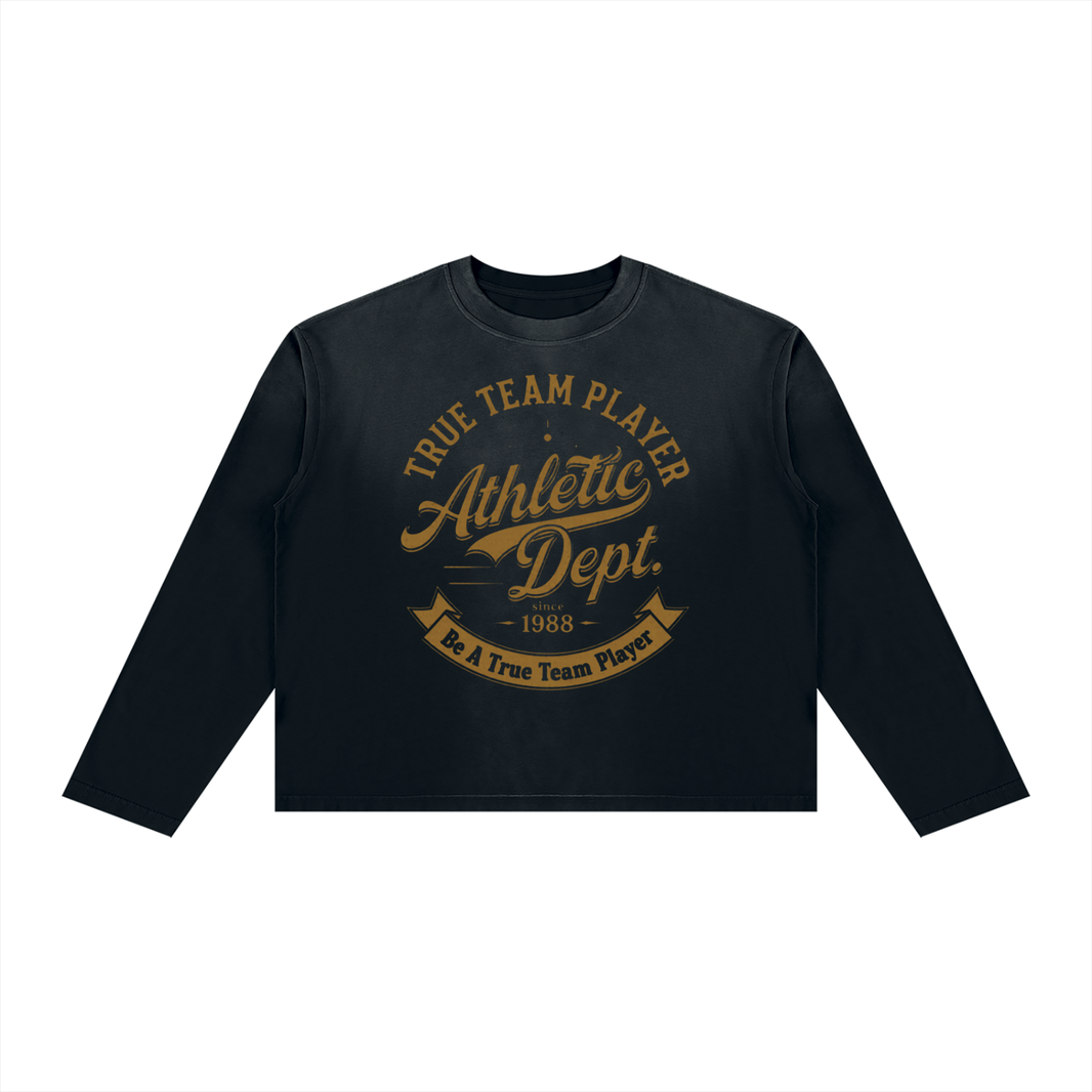 True Team Players Unisex Sunfade Boxy Long Sleeve T-Shirt
