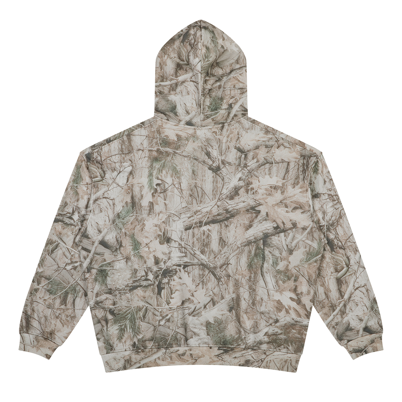 Signature Style Unisex Oversized Fleece Tree Camo Hoodie