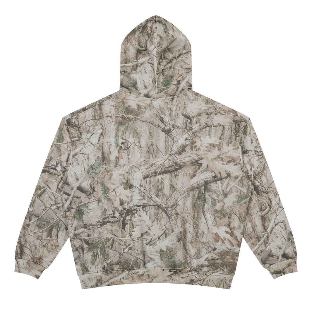 Signature Style Unisex Oversized Fleece Tree Camo Hoodie