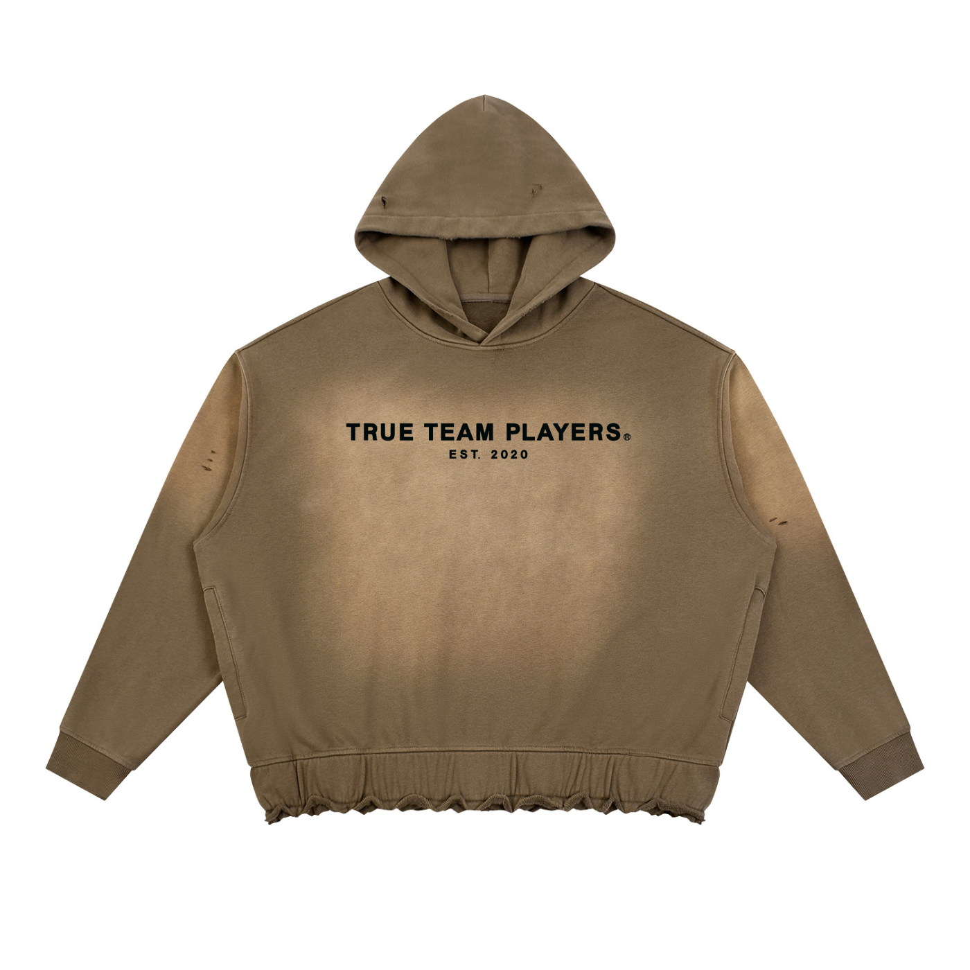 Unisex Sunfade Ripped Boxy Hoodie