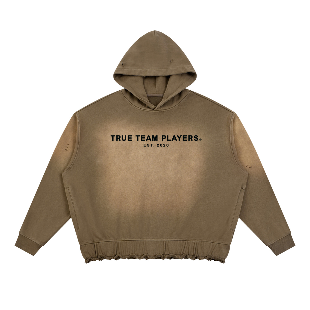 Unisex Sunfade Ripped Boxy Hoodie