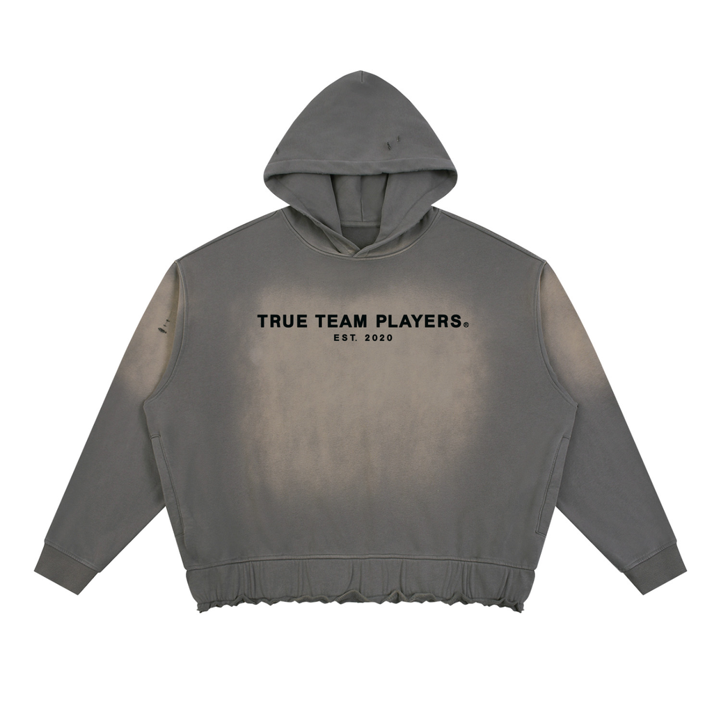 Unisex Sunfade Ripped Boxy Hoodie