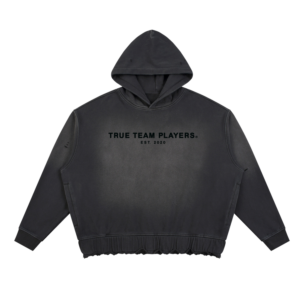 Unisex Sunfade Ripped Boxy Hoodie