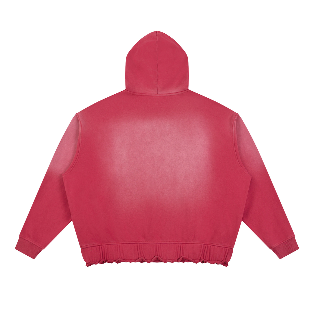Unisex Sunfade Ripped Boxy Hoodie