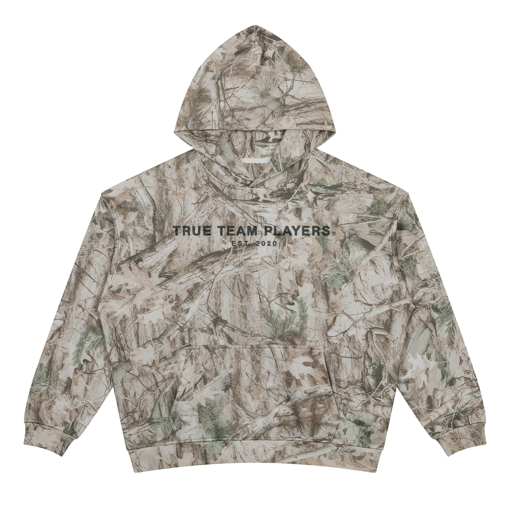 Signature Style Unisex Oversized Fleece Tree Camo Hoodie