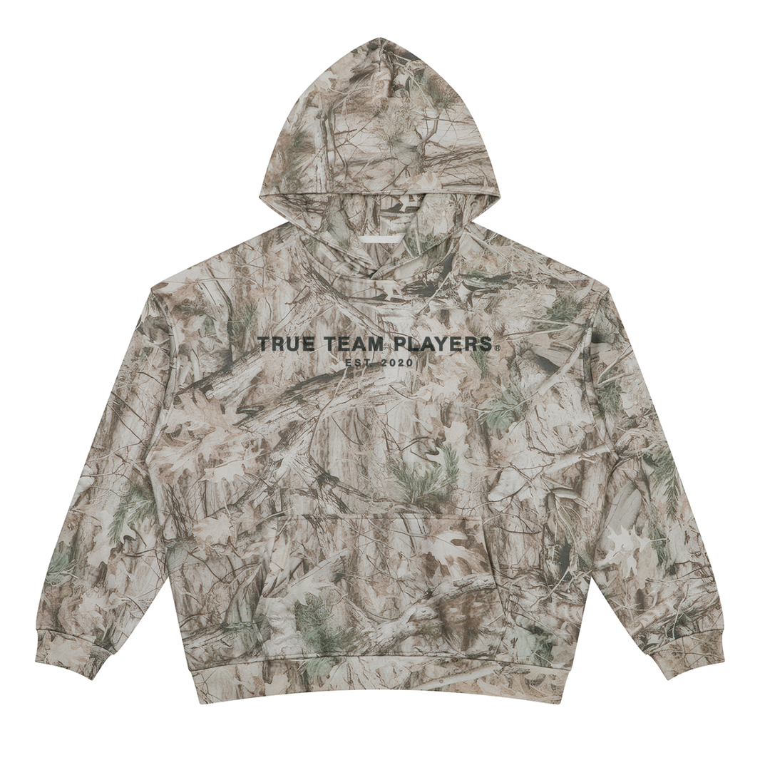 Signature Style Unisex Oversized Fleece Tree Camo Hoodie